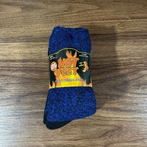 HOT FEET Boys Shoe Size 6-2 Heavy Thermal Socks 2 Pair Cold Weather Protection